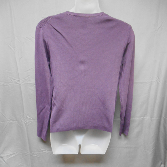 J Crew button purple cardigan sweater medium - Picture 2 of 3